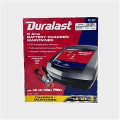 Duralast Battery Charger DL-8D/Maintainer for 6/12V Batteries